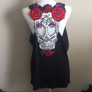 hell bunny skull tank
